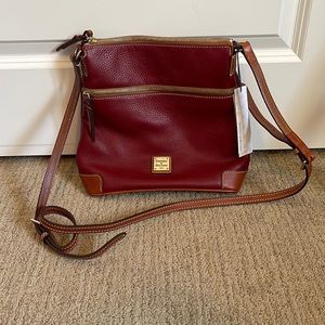 Dooney & Bourke pebble leather crossbody color cranberry